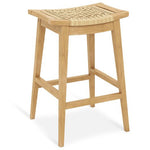  - 29 Inch Patio Rattan Barstool with Footrest and Saddle Seat - Outdoor Style Company