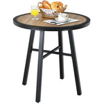  - 29 Inch Patio Round Bistro Metal Table with Heavy - Duty Steel Frame - Outdoor Style Company