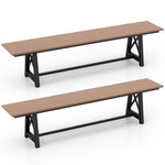  - 3 - 4 Person Outdoor HDPE Bench with Metal Frame - Outdoor Style Company