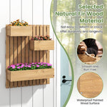  - 3 - Box Wooden Raised Garden Bed with Trellises and Fabric Liners - Outdoor Style Company