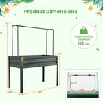  - 3 - in - 1 Raised Garden Bed with Greenhouse Cover and Trellis - Outdoor Style Company