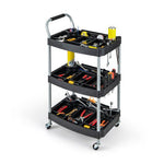  - 3 Layer Detailing Tool Utility Cart Tool Organizer Mobile Rolling Cart with Multiple Divider - Outdoor Style Company