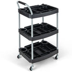  - 3 Layer Detailing Tool Utility Cart Tool Organizer Mobile Rolling Cart with Multiple Divider - Outdoor Style Company