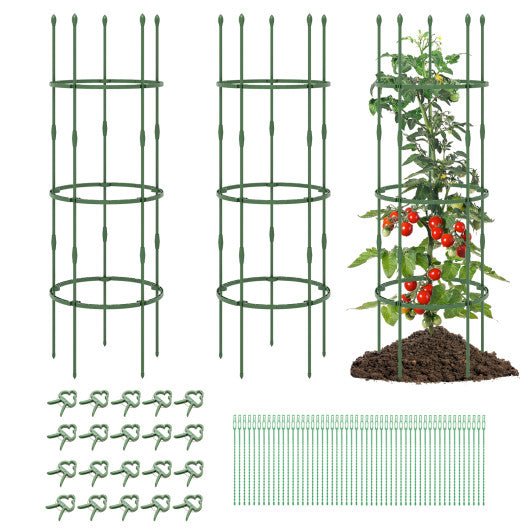  - 3 - Pack Garden Trellis 40 Inch Tall Plant Support Stands with Clips and Ties - Outdoor Style Company