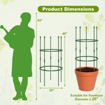  - 3 - Pack Garden Trellis 40 Inch Tall Plant Support Stands with Clips and Ties - Outdoor Style Company