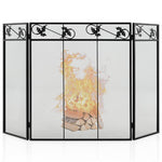  - 3 - Panel Fireplace Screen Decor Cover with Exquisite Pattern - Outdoor Style Company