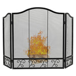  - 3 - Panel Fireplace Screen Decorative Spark Guard - Outdoor Style Company