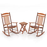  - 3 - piece Outdoor Poplar Wood Rocking Bistro Set - Outdoor Style Company