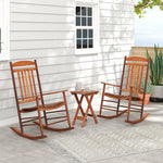  - 3 - piece Outdoor Poplar Wood Rocking Bistro Set - Outdoor Style Company