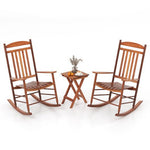  - 3 - piece Outdoor Poplar Wood Rocking Bistro Set - Outdoor Style Company