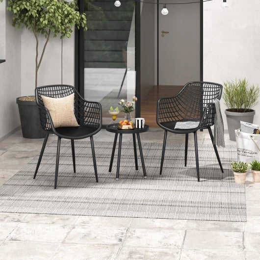  - 3 Piece Patio Chair Set with PP Seat and Tabletop for Porch - Outdoor Style Company