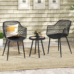  - 3 Piece Patio Chair Set with PP Seat and Tabletop for Porch - Outdoor Style Company