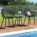  - 3 Piece Patio Chair Set with PP Seat and Tabletop for Porch - Outdoor Style Company