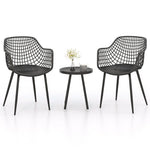  - 3 Piece Patio Chair Set with PP Seat and Tabletop for Porch - Outdoor Style Company