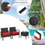  - 3 Piece PE Rattan Wicker Sofa Set with Washable and Removable Cushion for Patio - Outdoor Style Company