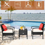  - 3 Piece PE Rattan Wicker Sofa Set with Washable and Removable Cushion for Patio - Outdoor Style Company