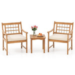  - 3 Piece Wood Patio Furniture Set with Seat Cushions and Acacia Wood Frame - Outdoor Style Company