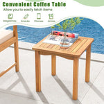  - 3 Piece Wood Patio Furniture Set with Seat Cushions and Acacia Wood Frame - Outdoor Style Company