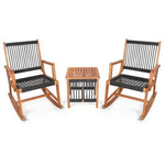  - 3 Pieces Acacia Wood Rocking Bistro Set - Outdoor Style Company