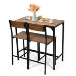  - 3 Pieces Bar Table Set with 2 Stools - Outdoor Style Company