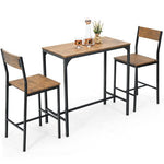  - 3 Pieces Bar Table Set with 2 Stools - Outdoor Style Company