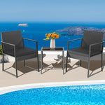  - 3 Pieces Modern Heavy Duty Patio Furniture Set with Coffee Table - Outdoor Style Company