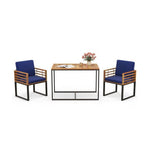  - 3 Pieces Outdoor Dining Set with 2 Acacia Wood Armchairs and Dining Table - Outdoor Style Company