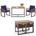  - 3 Pieces Outdoor Dining Set with 2 Acacia Wood Armchairs and Dining Table - Outdoor Style Company