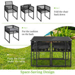  - 3 Pieces Outdoor Dining Set with Folding Backrest and Seat Cushions - Outdoor Style Company