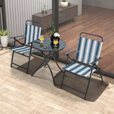  - 3 Pieces Outdoor Folding Chair Set Portable Folding Chair Set - Outdoor Style Company