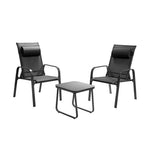  - 3 Pieces Patio Bistro Furniture Set with Adjustable Backrest - Outdoor Style Company