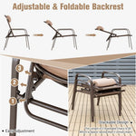  - 3 Pieces Patio Bistro Furniture Set with Adjustable Backrest - Outdoor Style Company