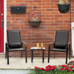  - 3 Pieces Patio Bistro Furniture Set with Adjustable Backrest - Outdoor Style Company