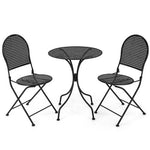  - 3 Pieces Patio Bistro Set Outdoor Conversation Furniture Table and Folding Chair - Outdoor Style Company