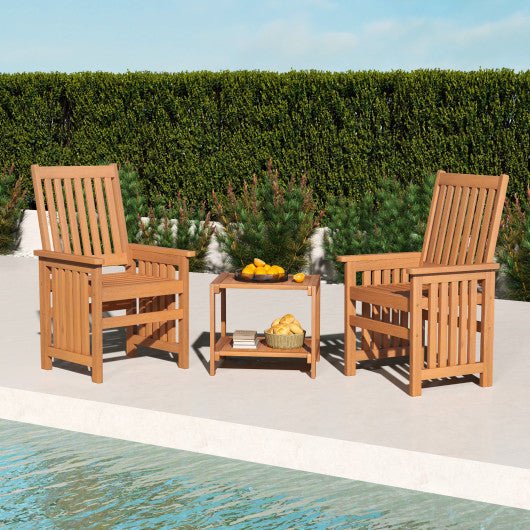  - 3 Pieces Patio Furniture Set with 1.5 Inch Umbrella Hole - Outdoor Style Company