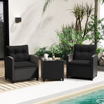  - 3 Pieces Patio Furniture Set with Tempered Glass Coffee Table - Outdoor Style Company