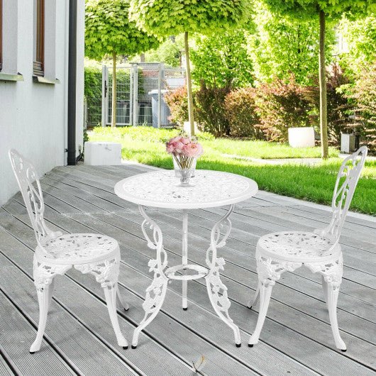  - 3 Pieces Patio Table Chairs Furniture Bistro Set - Outdoor Style Company