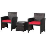  - 3 Pieces Patio Wicker Furniture Set with Storage Table and Protective Cover - Outdoor Style Company