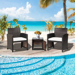  - 3 Pieces Patio Wicker Furniture Set with Storage Table and Protective Cover - Outdoor Style Company