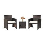  - 3 Pieces Patio Wicker Furniture Set with Storage Table and Protective Cover - Outdoor Style Company