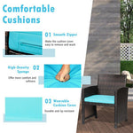  - 3 Pieces Patio Wicker Furniture Set with Storage Table and Protective Cover - Outdoor Style Company