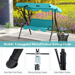  - 3 Seat Outdoor Patio Canopy Swing with Cushioned Steel Frame - Outdoor Style Company