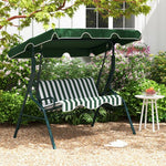  - 3 Seat Outdoor Patio Canopy Swing with Cushioned Steel Frame - Outdoor Style Company