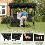  - 3 Seat Outdoor Patio Canopy Swing with Cushioned Steel Frame - Outdoor Style Company