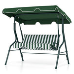  - 3 Seat Outdoor Patio Canopy Swing with Cushioned Steel Frame - Outdoor Style Company