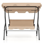  - 3 Seat Outdoor Patio Canopy Swing with Cushioned Steel Frame - Outdoor Style Company