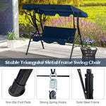  - 3 Seat Outdoor Patio Canopy Swing with Cushioned Steel Frame - Outdoor Style Company