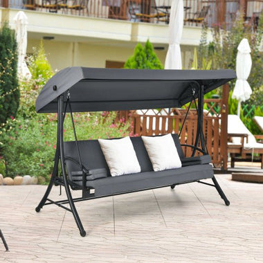  - 3 - Seat Patio Outdoor Swing with Adjustable Tilt Canopy - Outdoor Style Company