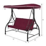  - 3 Seats Converting Outdoor Swing Canopy Hammock with Adjustable Tilt Canopy - Outdoor Style Company