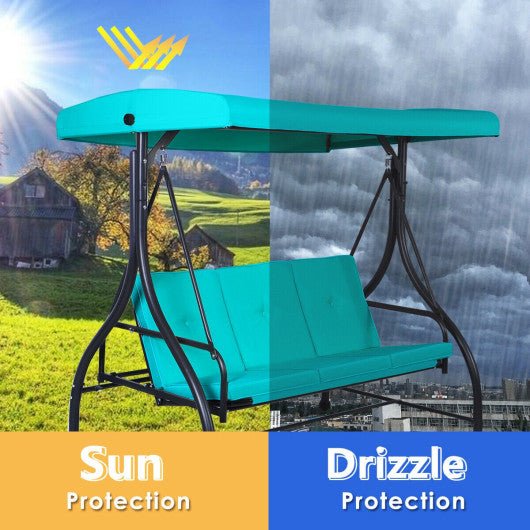  - 3 Seats Converting Outdoor Swing Canopy Hammock with Adjustable Tilt Canopy - Outdoor Style Company